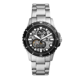  Shop Authentic Fossil FB-01 Automatic Skeleton Black Dial Silver Steel Strap Watch for Men - ME3190 - Luxxuri