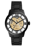  Shop Authentic Fossil Townsman Automatic Skeleton Black Dial Black Steel Strap Watch for Men - ME3197 - Luxxuri