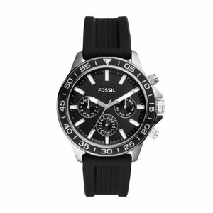  Shop Authentic Fossil Bannon Multifunction Black Dial Black Silicone Strap Watch for Men - BQ2494 - Luxxuri
