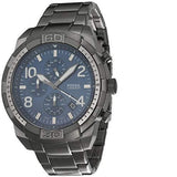  Shop Authentic Fossil Bronson Chronograph Blue Dial Grey Steel Strap Watch for Men - FS5711 - Luxxuri