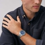  Shop Authentic Fossil Neutra Chronograph Blue Dial Silver Steel Strap Watch for Men - FS6025 - Luxxuri