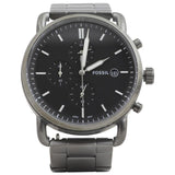  Shop Authentic Fossil The Commuter Black Dial Grey Steel Strap Watch for Men - FS5400 - Luxxuri