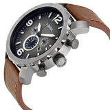  Shop Authentic Fossil Nate Chronograph Grey Dial Brown Leather Strap Watch for Men - JR1424 - Luxxuri