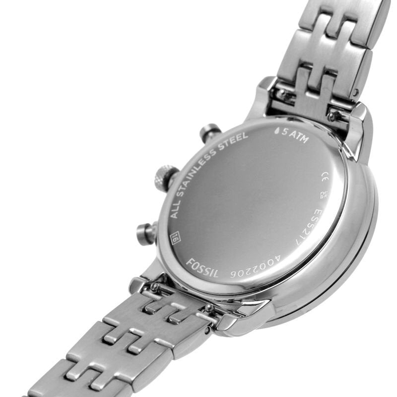  Shop Authentic Fossil Neutra Chronograph Silver Dial Silver Steel Strap Watch for Women - ES5217 - Luxxuri