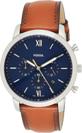  Shop Authentic Fossil Neutra Chronograph Blue Dial Brown Leather Strap Watch for Men - FS5453 - Luxxuri