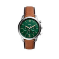  Shop Authentic Fossil Neutra Chronograph Green Dial Brown Leather Strap Watch for Men - FS5735 - Luxxuri