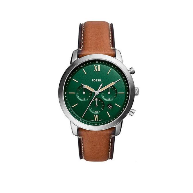  Shop Authentic Fossil Neutra Chronograph Green Dial Brown Leather Strap Watch for Men - FS5735 - Luxxuri