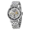 Fossil Boyfriend Automatic Skeleton Silver Dial Silver Steel Strap Watch for Women - ME3067
