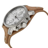  Shop Authentic Fossil Boyfriend Chronograph White Dial Brown Leather Strap Watch for Women - ES3625 - Luxxuri
