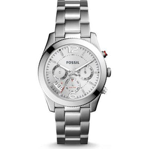  Shop Authentic Fossil Boyfriend Multifunction Silver Dial Silver Steel Strap Watch for Women - ES3883 - Luxxuri