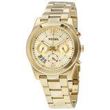  Shop Authentic Fossil Boyfriend Chronograph Gold Dial Gold Steel Strap Watch for Women - ES2197 - Luxxuri