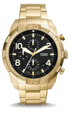  Shop Authentic Fossil Bronson Chronograph Black Dial Gold Steel Strap Watch for Men - FS5877 - Luxxuri
