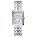 Fossil Raquel Three Hand Date Mother of Pearl Dial Silver Steel Strap Watch for Women - ES5306