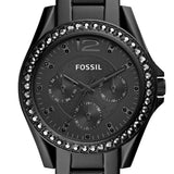  Shop Authentic Fossil Riley Multifunction Black Dial Black Steel Strap Watch for Women - ES4519 - Luxxuri