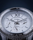  Shop Authentic Fossil Stella Sport Multifunction Silver Dial Silver Steel Strap Watch for Women - ES5108 - Luxxuri