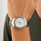  Shop Authentic Fossil Stella Sport Multifunction Silver Dial Silver Steel Strap Watch for Women - ES5108 - Luxxuri