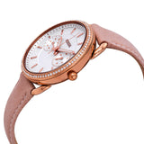  Shop Authentic Fossil Tailor Quartz White Dial Pink Leather Strap Watch for Women - ES4393 - Luxxuri