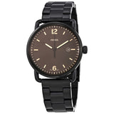 Shop Authentic Fossil The Commuter Brown Dial Black Steel Strap Watch for Men - FS5277 - Luxxuri