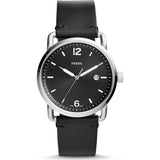  Shop Authentic Fossil The Commuter Black Dial Black Leather Strap Watch for Men - FS5406 - Luxxuri