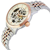  Shop Authentic Fossil Townsman Automatic Skeleton White Dial Two Tone Steel Strap Watch for Men - ME3075 - Luxxuri