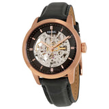  Shop Authentic Fossil Townsman Automatic Skeleton Black Dial Black Leather Strap Watch for Men - ME3084 - Luxxuri