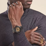  Shop Authentic Fossil Townsman Automatic Skeleton Black Dial Black Steel Strap Watch for Men - ME3197 - Luxxuri