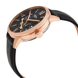  Shop Authentic Fossil Townsman Automatic Black Dial Black Leather Strap Watch for Men - ME3170 - Luxxuri