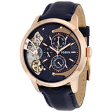  Shop Authentic Fossil Townsman Twist Skeleton Blue Dial Blue Leather Strap Watch for Men -  ME1138 - Luxxuri