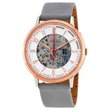  Shop Authentic Fossil Vintage Muse Automatic Skeleton White Dial Grey Leather Strap Watch for Women - ME3131 - Luxxuri