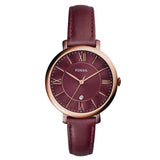  Shop Authentic Fossil Jacqueline Burgundy Dial Burgundy Leather Strap Watch for Women  - ES4099 - Luxxuri