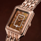  Shop Authentic Fossil Raquel Three Hand Date Brown Dial Rose Gold Steel Strap Watch For Women - ES5323 - Luxxuri