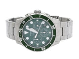  Shop Authentic Fossil FB-03 Chronograph Green Dial Silver Steel Strap Watch for Men - FS5726 - Luxxuri