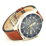  Shop Authentic Fossil Dillinger Luggage Chronograph Blue Dial Brown Leather Strap Watch for Men - FS5675 - Luxxuri