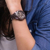  Shop Authentic Fossil Perfect Boyfriend Multifunction Maroon Dial Maroon Steel Strap Watch for Women - ES4110 - Luxxuri