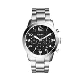  Shop Authentic Fossil Pilot Chronograph Black Dial Silver Steel Strap Watch for Men - FS5141 - Luxxuri
