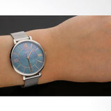  Shop Authentic Fossil Jacqueline Mother of Pearl Blue Dial Silver Mesh Strap Watch for Women - ES4322 - Luxxuri