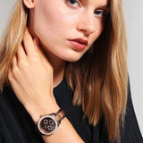  Shop Authentic Fossil Stella Multifunction Brown Dial Two Tone Steel Strap Watch for Women - ES4079 - Luxxuri