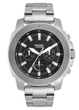  Shop Authentic Fossil Modern Machine Black Dial Silver Steel Strap Watch for Men - FS4926 - Luxxuri