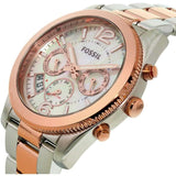  Shop Authentic Fossil Perfect Boyfriend Mother of Pearl Dial Two Tone Steel Strap Watch for Women - ES4135 - Luxxuri