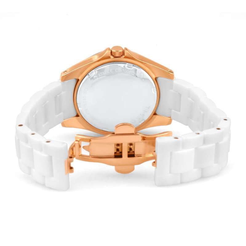  Shop Authentic Fossil Ceramic Multifunction White Dial White Steel Strap Watch for Women - CE1006 - Luxxuri