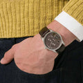 Fossil Twist Chronograph Multifunction Taupe Dial Brown Leather Strap Watch for Men - ME1098