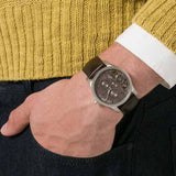  Shop Authentic Fossil Twist Chronograph Multifunction Taupe Dial Brown Leather Strap Watch for Men - ME1098 - Luxxuri