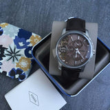  Shop Authentic Fossil Twist Chronograph Multifunction Taupe Dial Brown Leather Strap Watch for Men - ME1098 - Luxxuri