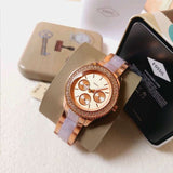  Shop Authentic Fossil Stella Multifunction Rose Gold Dial Two Tone Steel Strap Watch for Women - ES4755 - Luxxuri