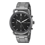  Shop Authentic Fossil The Commuter Black Dial Grey Steel Strap Watch for Men - FS5400 - Luxxuri