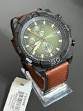  Shop Authentic Fossil Bronson Chronograph Black Dial Brown Leather Strap Watch for Men - FS5856 - Luxxuri
