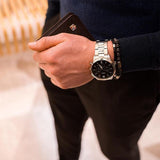  Shop Authentic Fossil Neutra Chronograph Black Dial Silver Steel Strap Watch for Men - FS5384 - Luxxuri