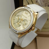  Shop Authentic Michael Kors Jessa Quartz Gold Dial White Silicone Strap Watch For Women - MK7267 - Luxxuri