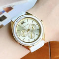  Shop Authentic Michael Kors Jessa Quartz Gold Dial White Silicone Strap Watch For Women - MK7267 - Luxxuri