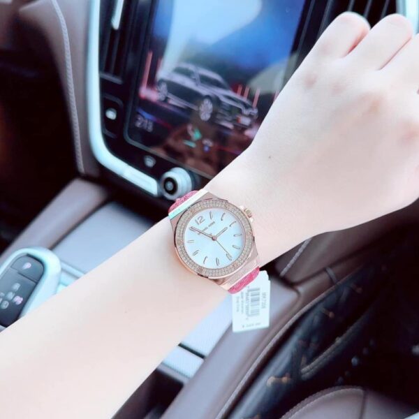  Shop Authentic Michael Kors Lennox Three Hand Silver Dial Red Leather Strap Watch For Women - MK7308 - Luxxuri